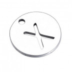 Drobný okrúhly oceľový prívesok - iniciála