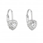 Strieborné dívčí náušnice s čírymi zirkonmi