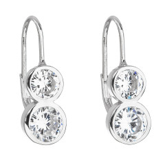 Strieborné náušnice s 2ma zirkónmi