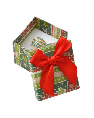 Vianočná darčeková krabička na prsteň