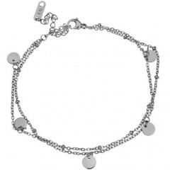 Oceľový náramok zdobený príveskami