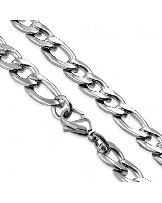 Oceľová reťaz figaro, hr. 8 mm