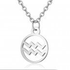 Oceľová retiazka s príveskom znamenia vodnár