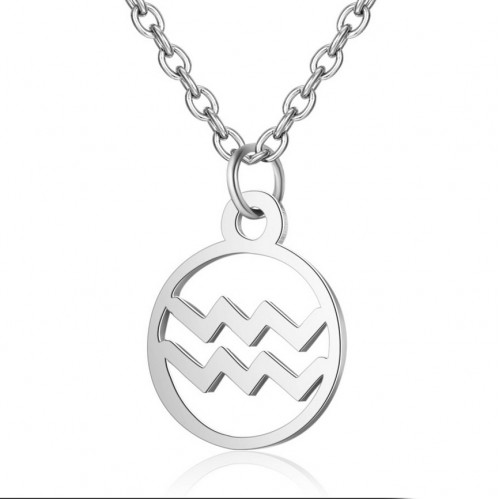 Oceľová retiazka s príveskom znamenia vodnár