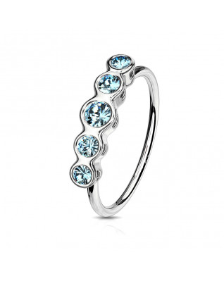 Piercing do nosa krúžok so zirkónmi