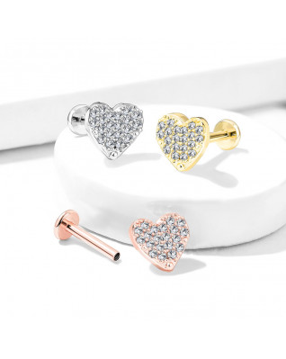 Piercing do brady - srdiečko 1,2 x 8 mm