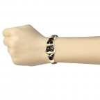 Kožený náramok kotva - hnedý