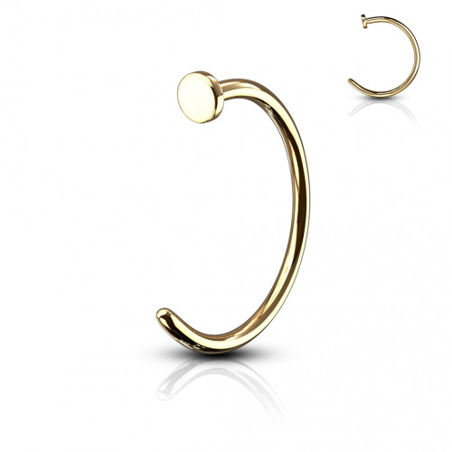 Pozlátený piercing do nosa