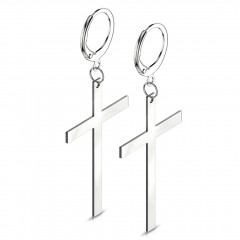 Oceľové náušnice krížiky