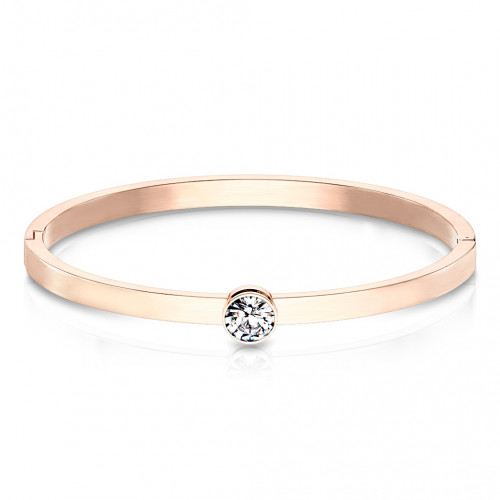 Otvárací oceľový náramok s kamienkom