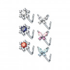 Súprava 6tich piercingov do nosa