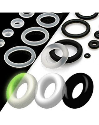 Piercing - náhradná priehľadná gumička na plug