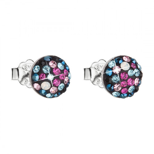 Strieborné náušnice s kryštálmi Crystals from Swarovski®, Galaxy