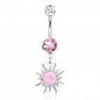 Visiaci piercing do pupku slniečko