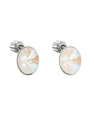 Strieborné náušnice s kryštálmi Crystals from Swarovski® CRYSTAL LIGHT GREY DELITE