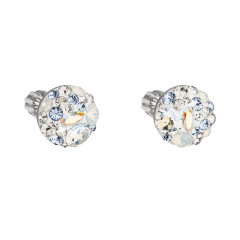Strieborné náušnice s kryštálmi Crystals from Swarovski® LIGHT SAPPHIRE