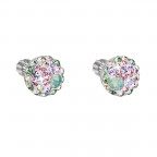 Strieborné náušnice s kryštálmi Crystals from Swarovski® SAKURA