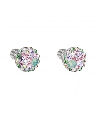 Strieborné náušnice s kryštálmi Crystals from Swarovski® SAKURA