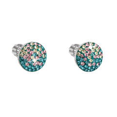 Strieborné náušnice s kryštálmi Crystals from Swarovski® MAGIC INDICOLITE