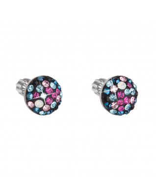 Strieborné náušnice s kryštálmi Crystals from Swarovski® GALAXY