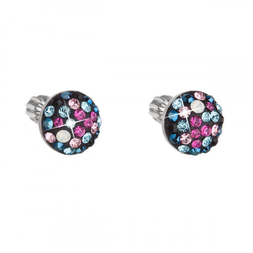 Strieborné náušnice s kryštálmi Crystals from Swarovski® GALAXY