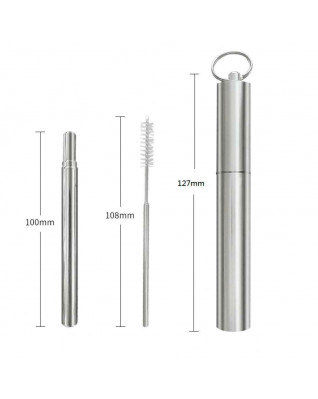 Skladacia cestovná slamka s hliníkovým obalom