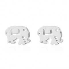 Oceľové náušnice - slony