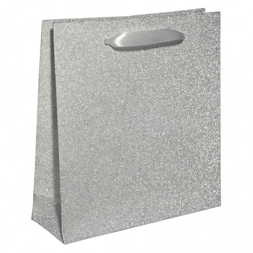 Papierová darčeková taška strieborná