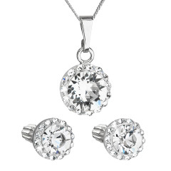 Sada šperkov s kryštálmi Swarovski náušnice, retiazka a prívesok