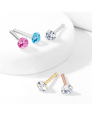 Piercing do nosa - tyrkysový zirkón