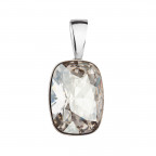 Strieborný prívesok ovál Crystals from Swarovski® SILVER SHADE