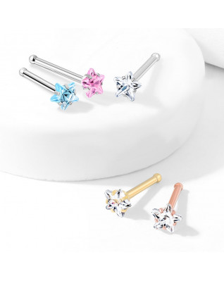 Pozlátený piercing do nosa hviezdička