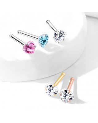 Piercing do nosa srdiečko