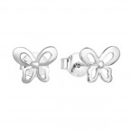 Strieborné náušnice motýliky