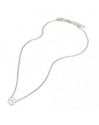 Oceľový náhrdelník psie labka