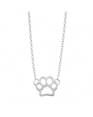 Oceľový náhrdelník psie labka