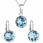 Súprava strieborných šperkov s kameňmi Crystals from Swarovski® Aqua
