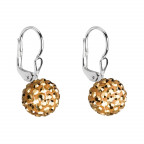 Strieborné náušnice s kryštálmi Crystals from Swarovski® Aurum