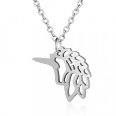 Oceľový náhrdelník jednorožec