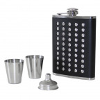 Oceľová vrecková fľaša - darčeková sada