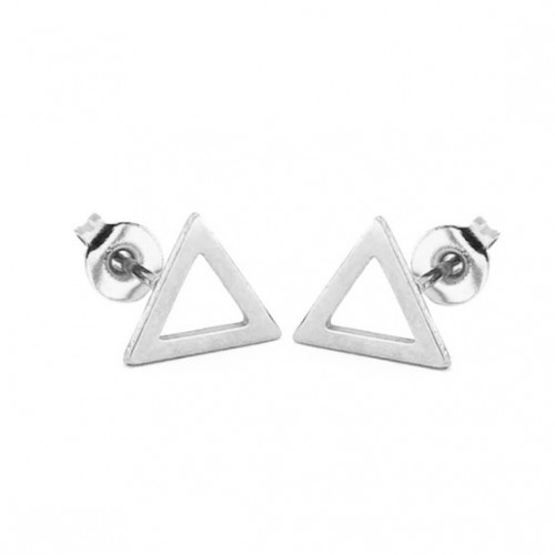 Oceľové náušnice trojuholníky
