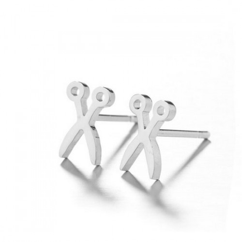 Oceľové náušnice nožnice