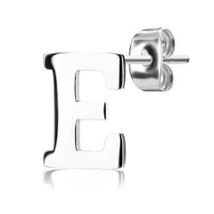 Oceľové náušnice 1ks - iniciála