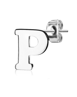 Oceľové náušnice 1ks - iniciála