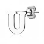 Oceľové náušnice 1ks - iniciála