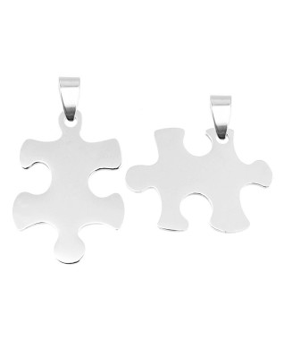 Oceľový prívesok - doštička puzzle celé