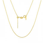 Pozlátená strieborná retiazka - očková, nastaviteľná dĺžka