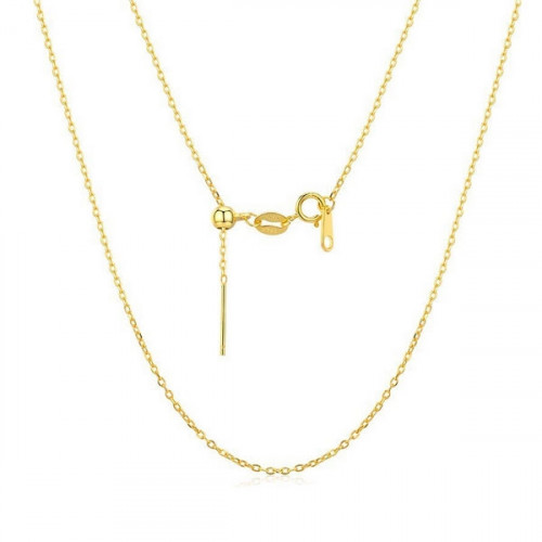 Pozlátená strieborná retiazka - očková, nastaviteľná dĺžka