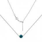 Strieborný náhrdelník s opálom - gulička 5 mm