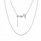 Strieborná retiazka - štvorcová, nastaviteľná dĺžka